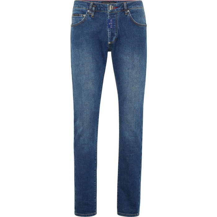 PHILIPP PLEIN Vaqueros de corte recto HEXAGON