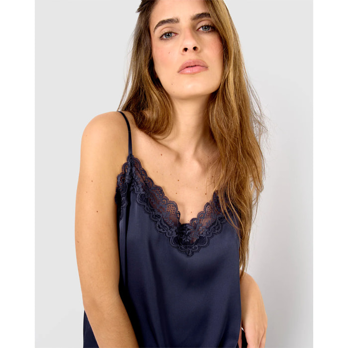 Pigiama da donna con spalline in raso friday solid