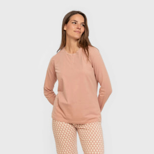 Pijama largo algodón Dunia Rosa keike