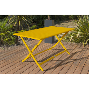 MARIUS - Ensemble repas de jardin 4 places en aluminium