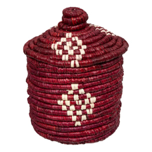 Lot de 2 paniers de rangement Sien terracotta en paille