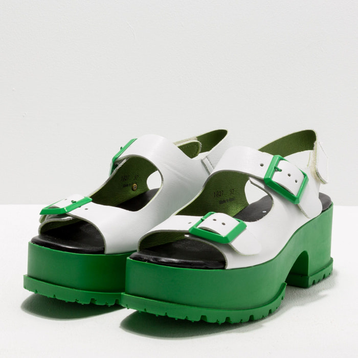 Sandalias con tacón 1821S NAPPA MULTI GREEN/ MANCHESTER color Multi green