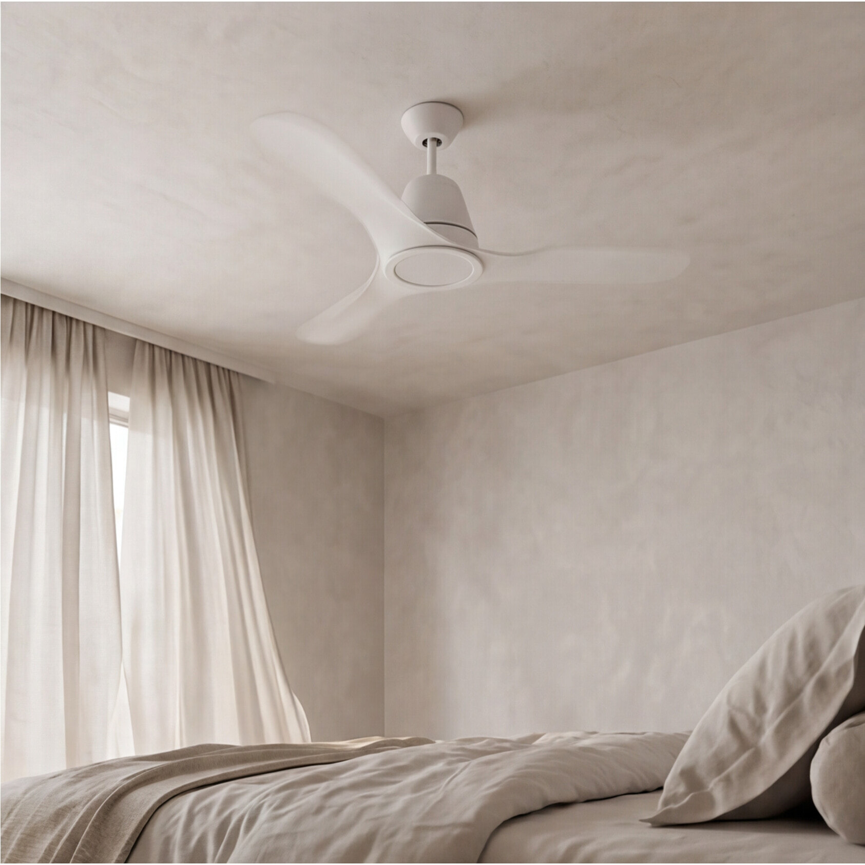 Forlight Ventilador IP20 Tiga LED 18.9W 3000K Blanco brillante Transparente