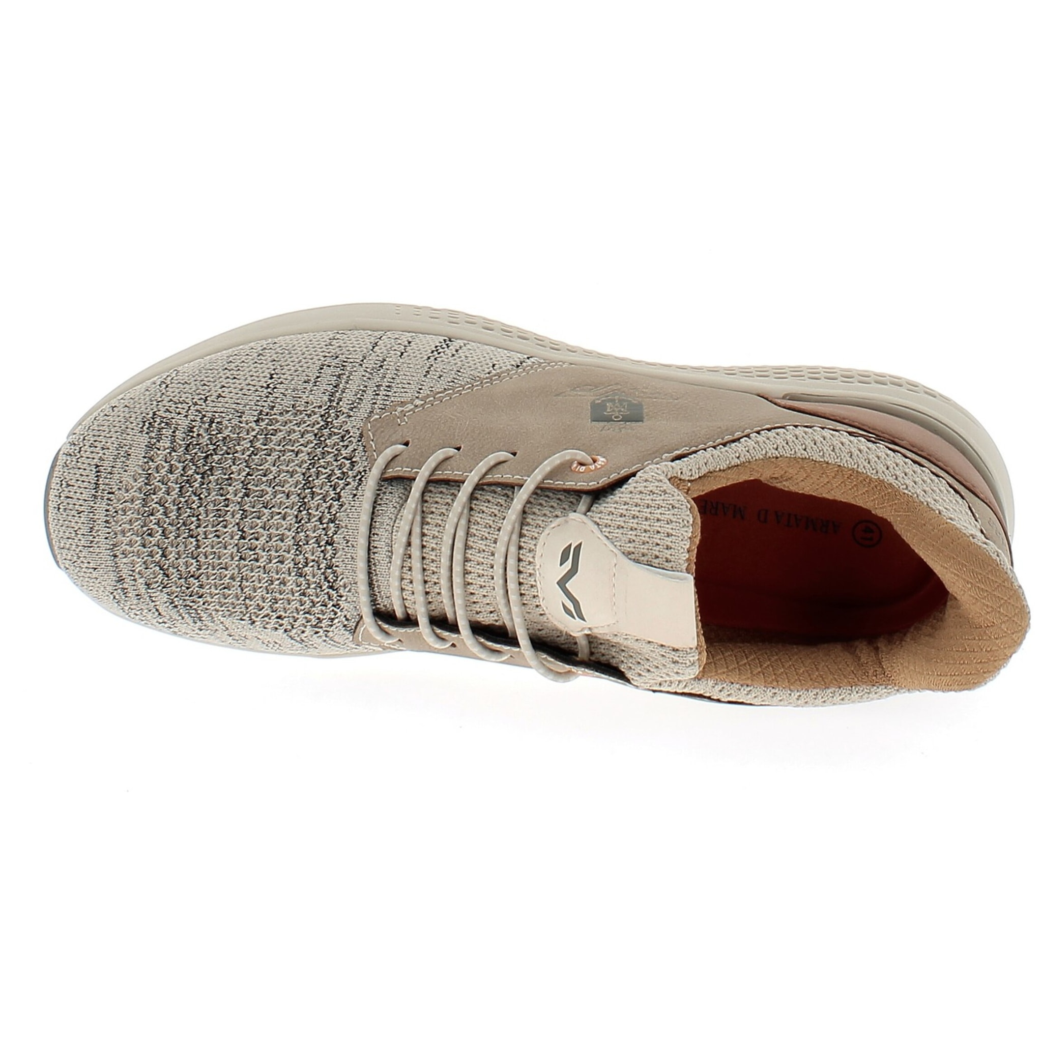 Armata di Mare Scarpe Uomo Sneakers Casual Stringate con Soletta Rimovibile in Memory Foam AMU 1N951 Beige