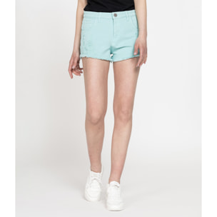 SHORT STRETCH, MODELLO 757. Vita regolare e gamba regolare.