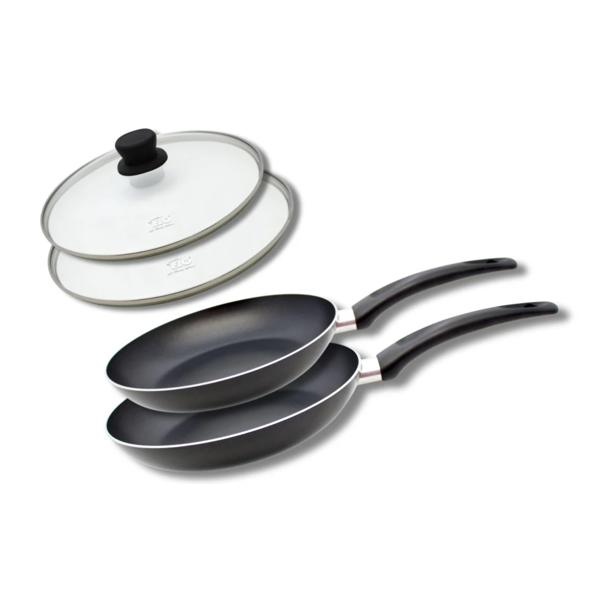 Set de 2 poêles de cuisson 20 et 24 cm et couvercles Elo Bratprofi