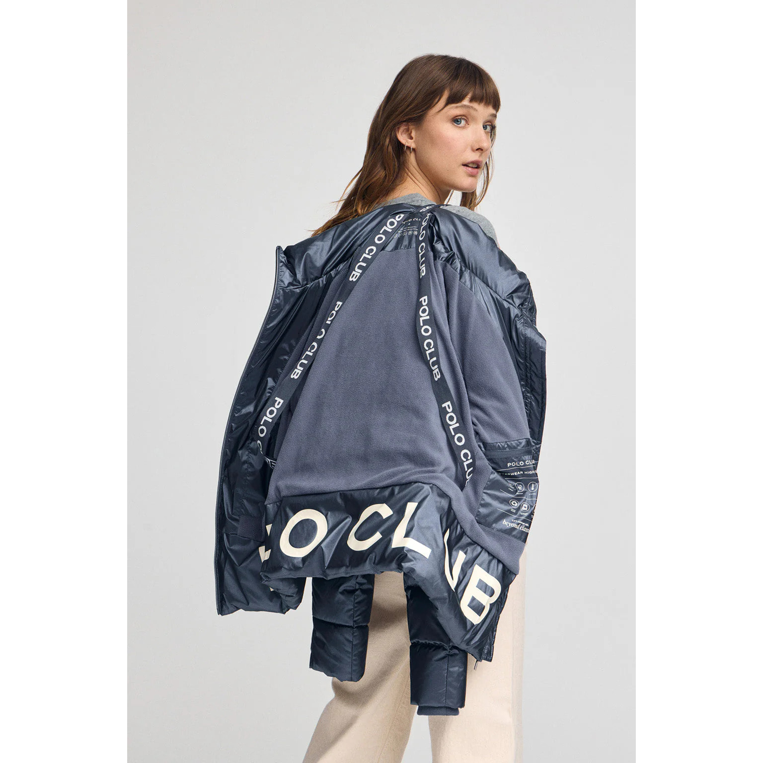 Chaqueta Silvon azul con logo Polo Club