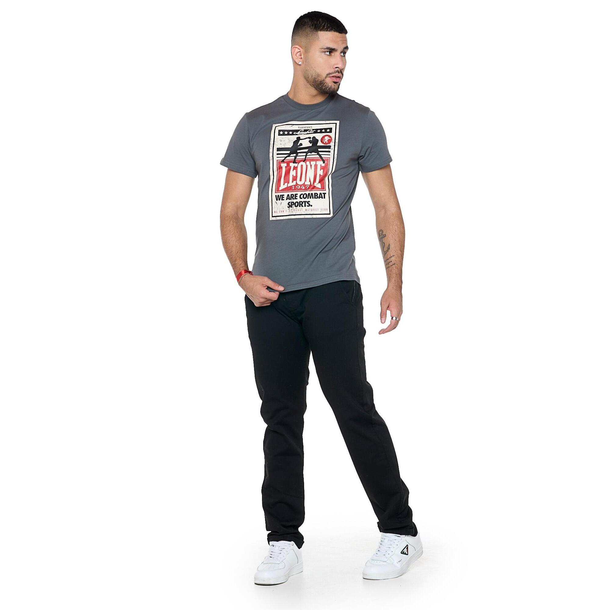 T-shirt da uomo maniche corte con stampa incontro boxe 'Metropolitan'