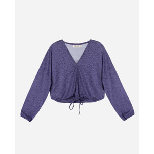 Blusa de mujer estampada manga larga