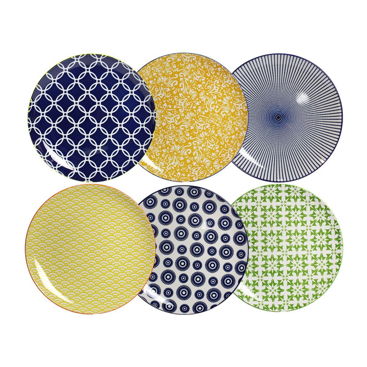 Lot de 6 assiettes à dessert design 2, SABAE