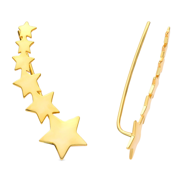 Pendientes acabados en oro amarillo de 18K
