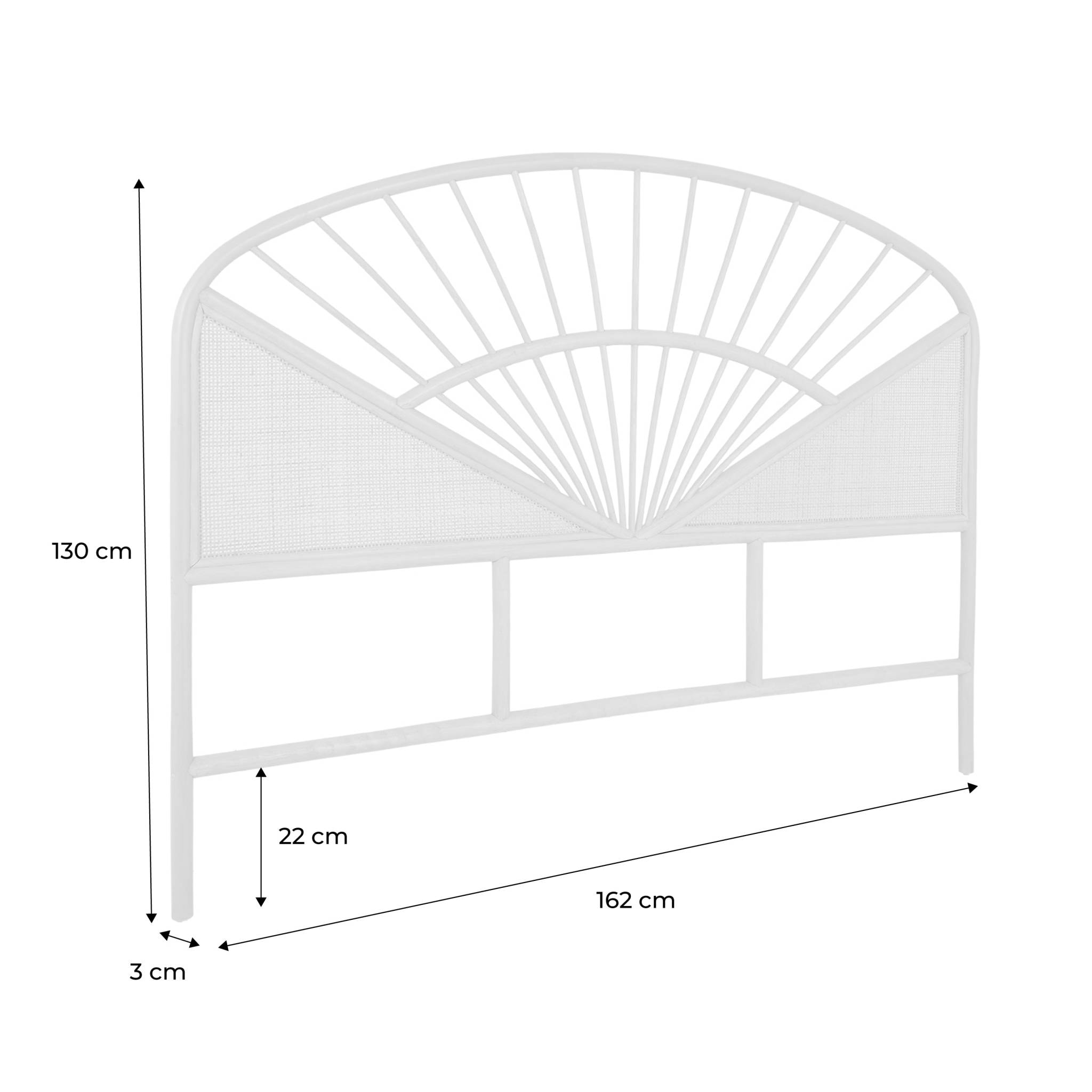 Tête de lit bohème rotin naturel et cannage TOMIA