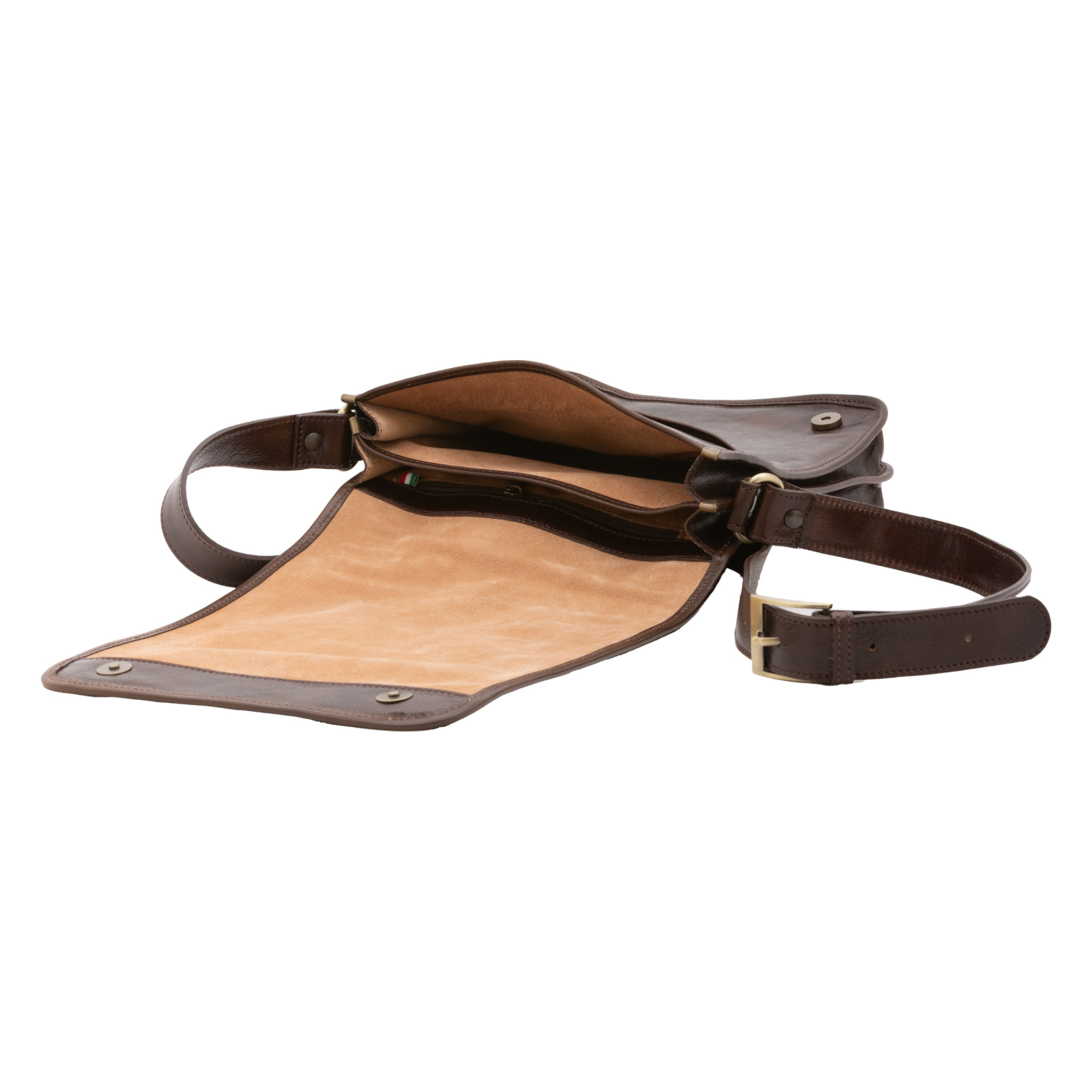 Borsa a tracolla  da uomo In Vera pelle Made in Italy 29x24x9 cm