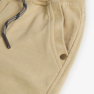 PantalÃ³n liso para niÃ±o en felpa flamÃ© de color beige