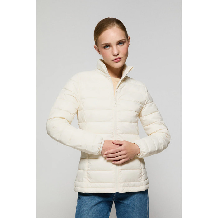 Chaqueta Costa ultraligera beige con logotipo