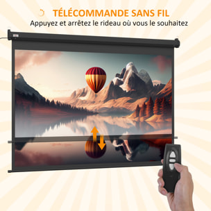 Ecran de projection motorisé home-cinéma format 4:3 100 pouces 203L x 152H cm noir