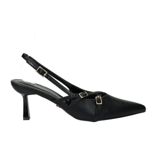 Décolleté sling back Donna Tata Italia Nero