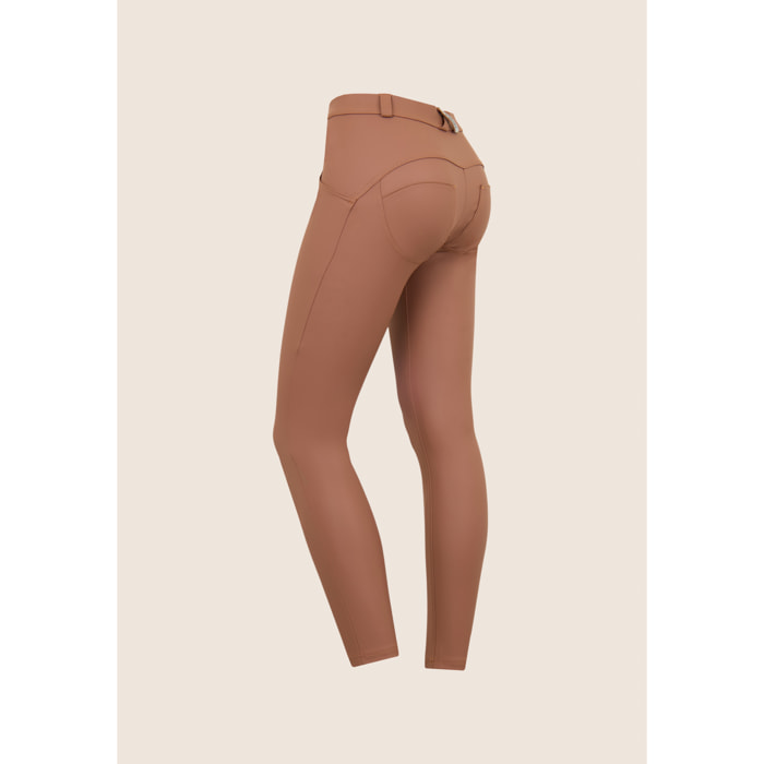 Pantaloni push up WR.UP® 7/8 superskinny vita alta similpelle