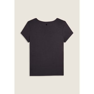 T-shirt donna stampa animalier e strass