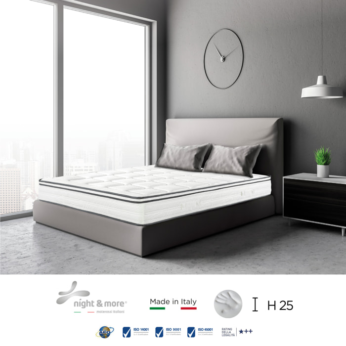 "Volare" H25 cm 120x190 guanciale Memory OMAGGIO 2cm memory foam