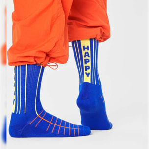Calcetines grid stripe crew sock