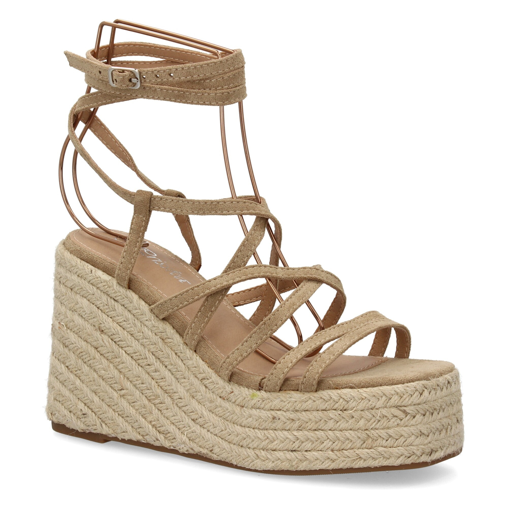 Sandalia romana cuña alta plataforma para mujer