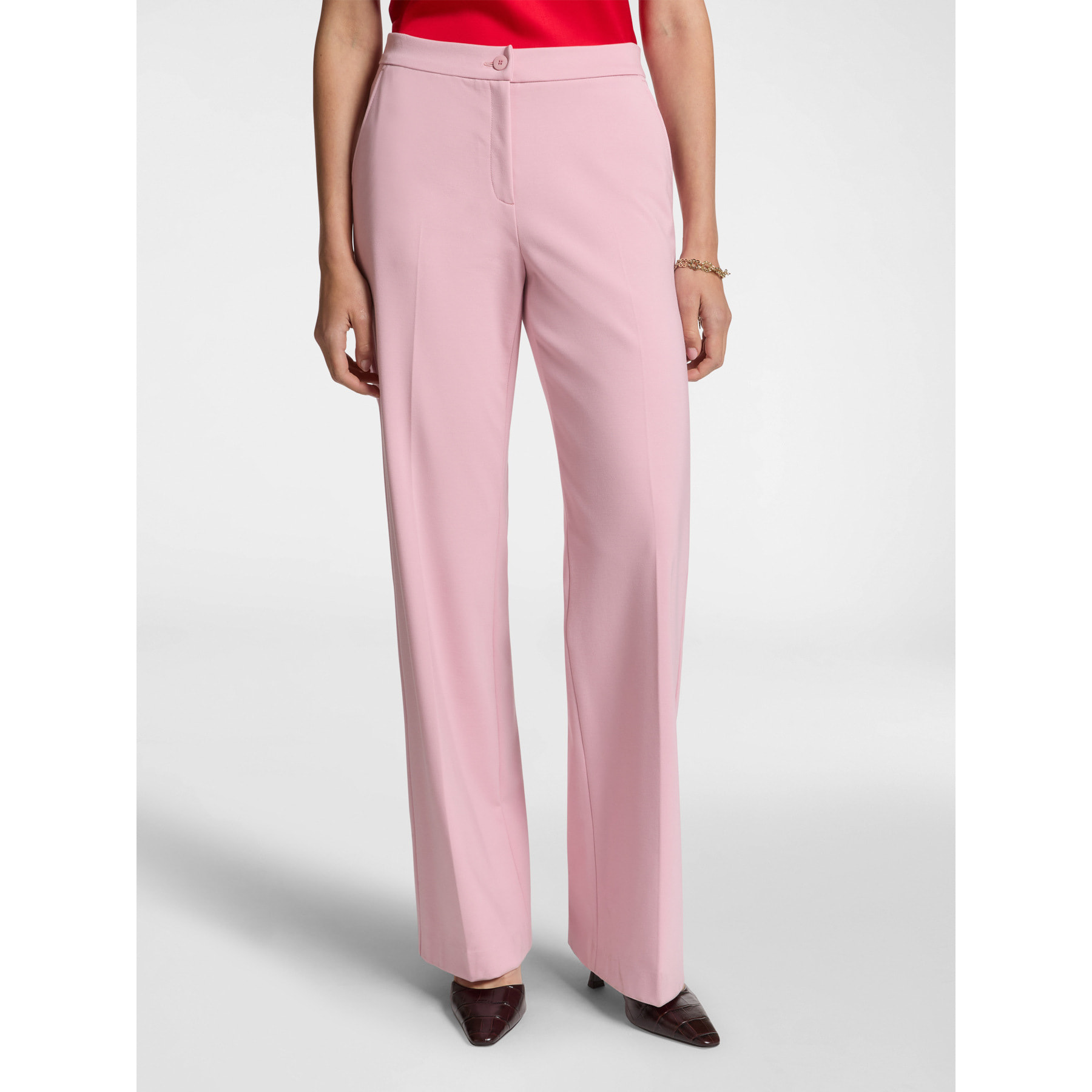 Elena Mirò - Pantalón punto milan hombre - Rosa