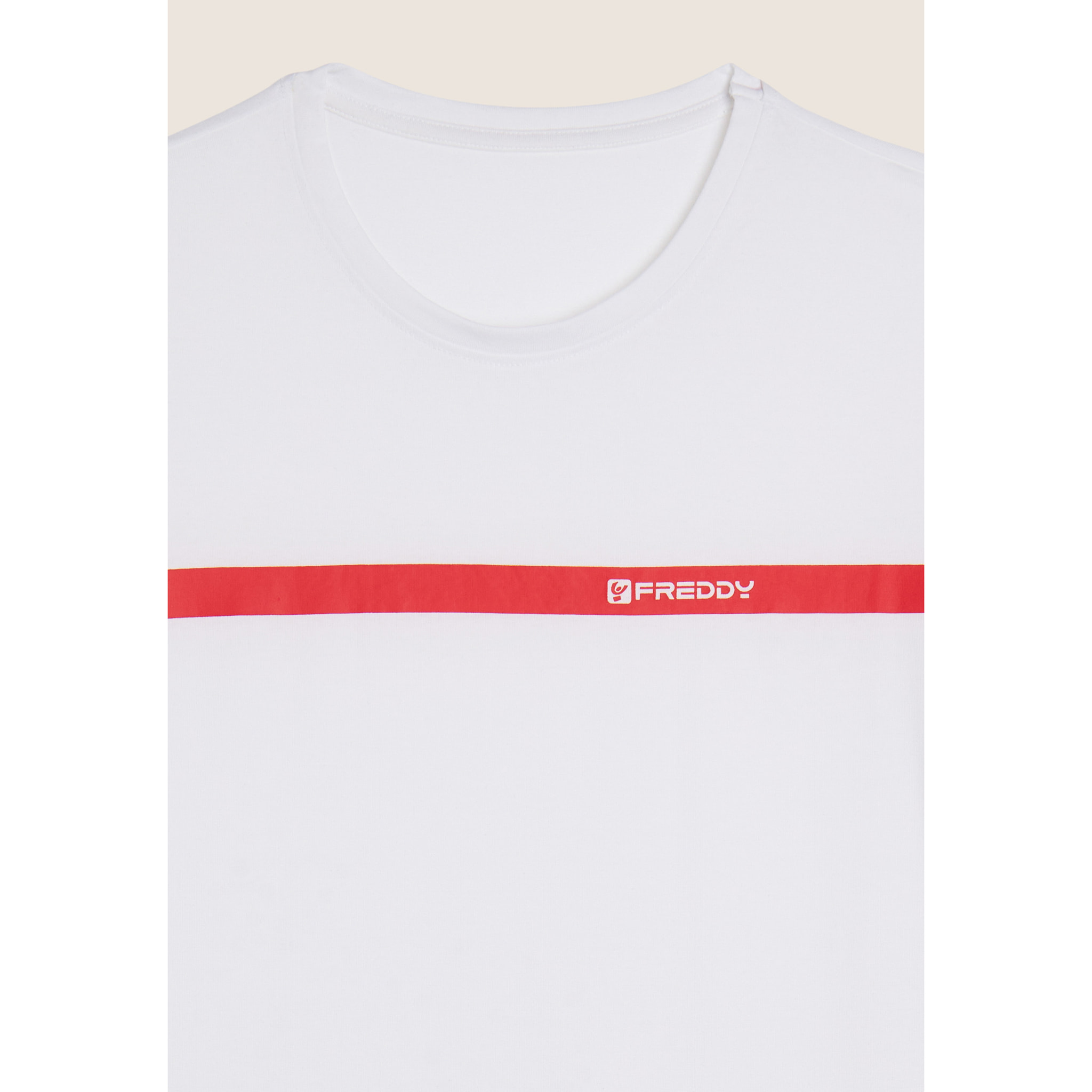 T-shirt Uomo con Banda a Contrasto e Logo FREDDY