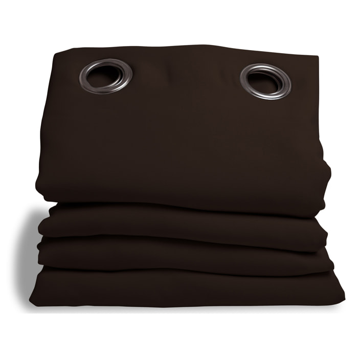 Rideau Phonique Occultant et Thermique 'MOONDREAM' - Marron Foncé