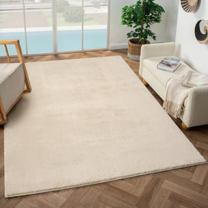 Tapis salon MITA, soft et soyeux, tapis uni à l'aspect Shaggy