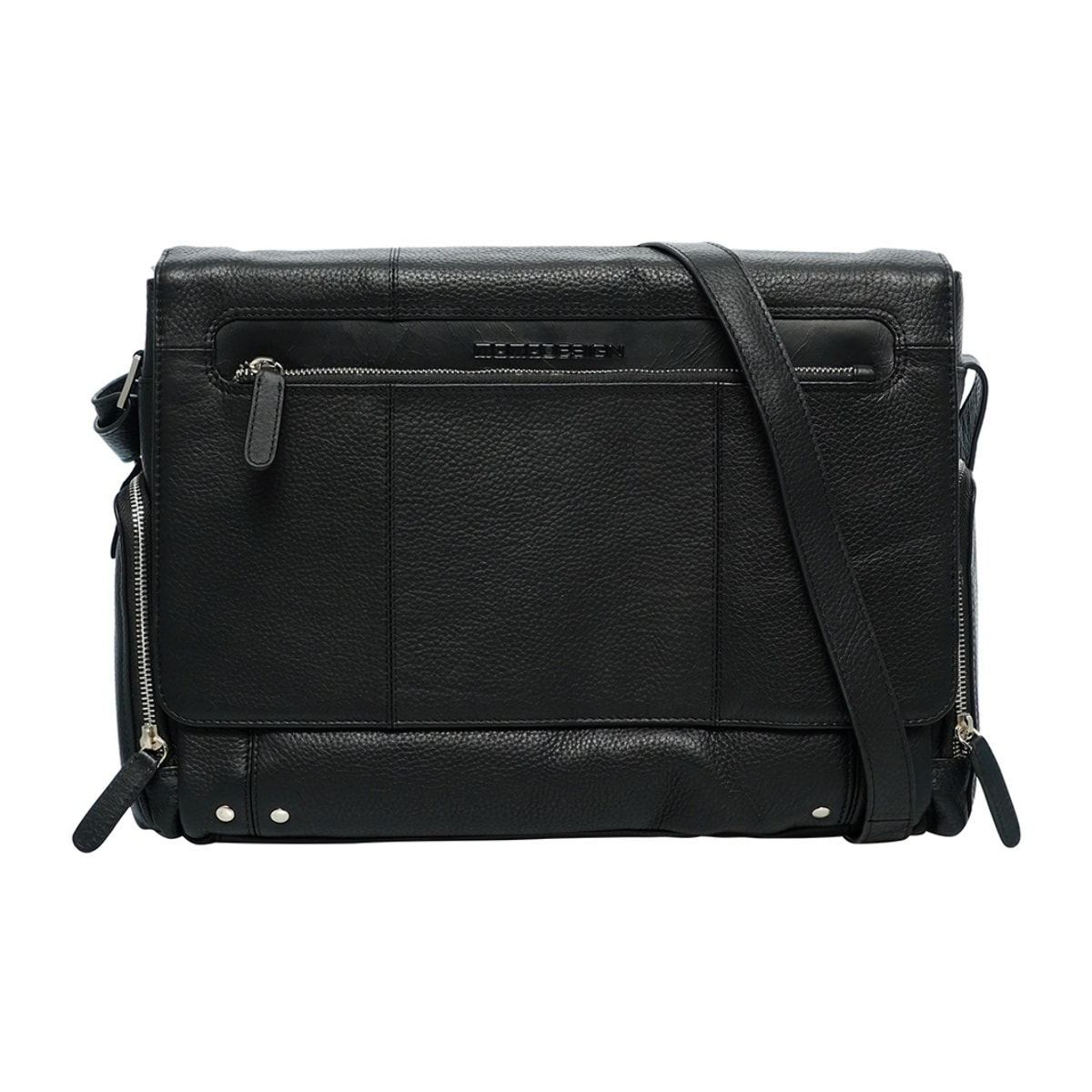 Borsa a tracolla uomo in vera pelle - Modello Umbria Prime - 40.0 x 26.0 x 12.0 cm