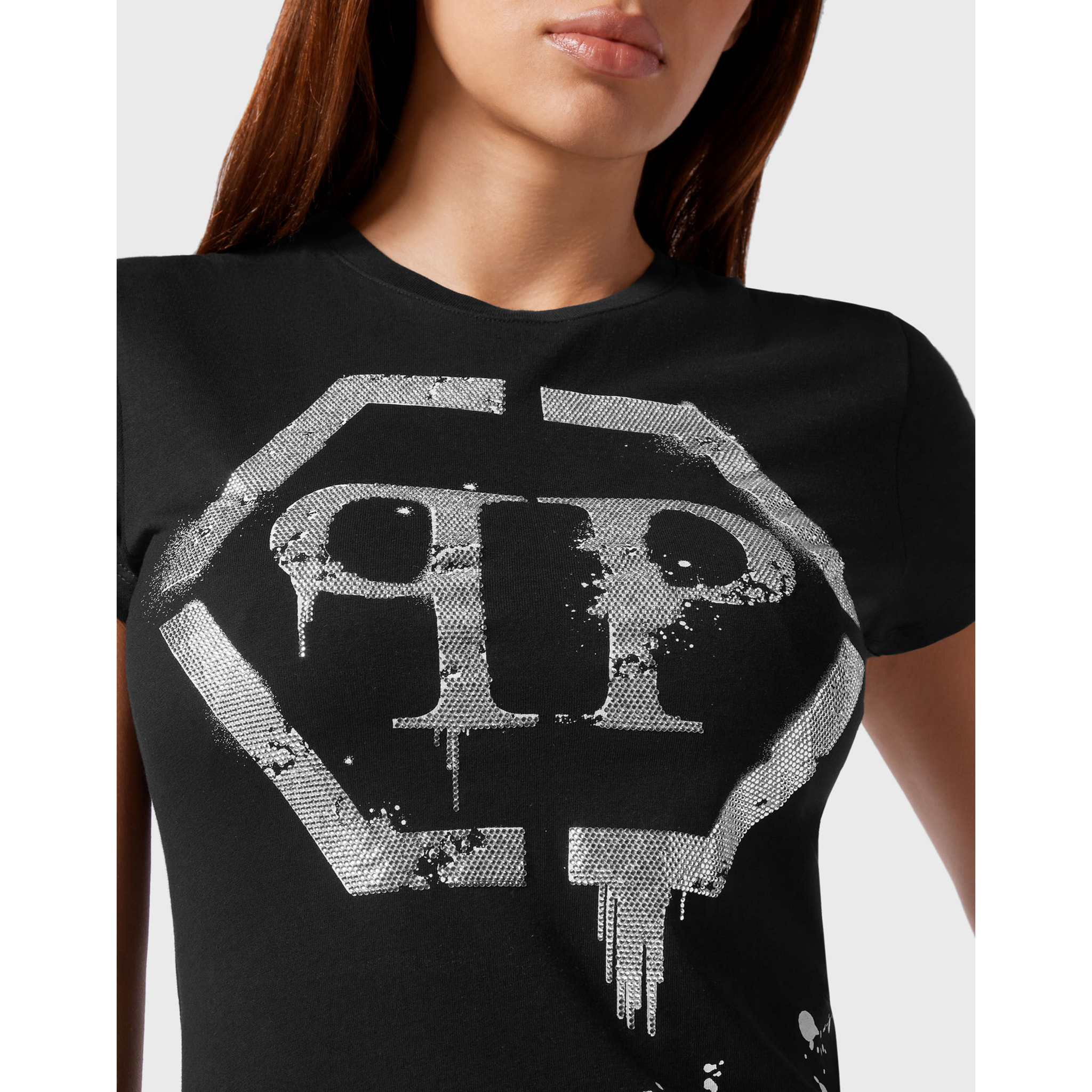 PHILIPP PLEIN T-Shirt Round Neck HEXAGON