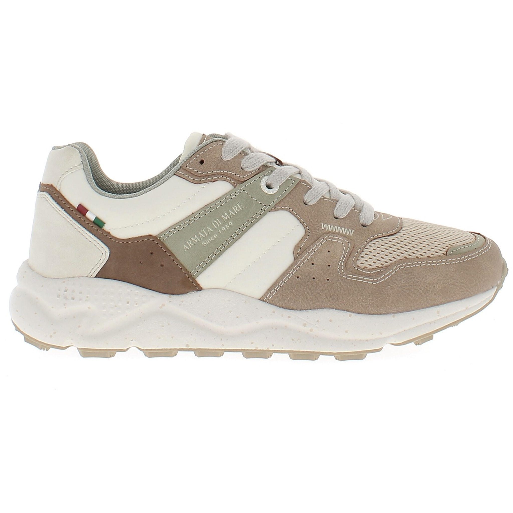 Armata di Mare Scarpe Uomo Sneakers Casual Stringate con Soletta Rimovibile in Memory Foam AMU 1L910 Beige