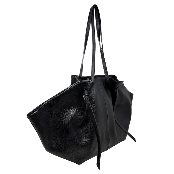 Borsa a Mano Shopper in Vera Pelle Dollaro Made in Italy