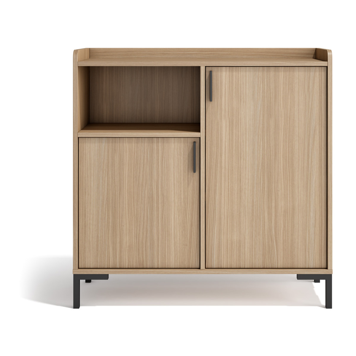 Aparador entrada Dover melamina nogal claro 88x90x33 cm