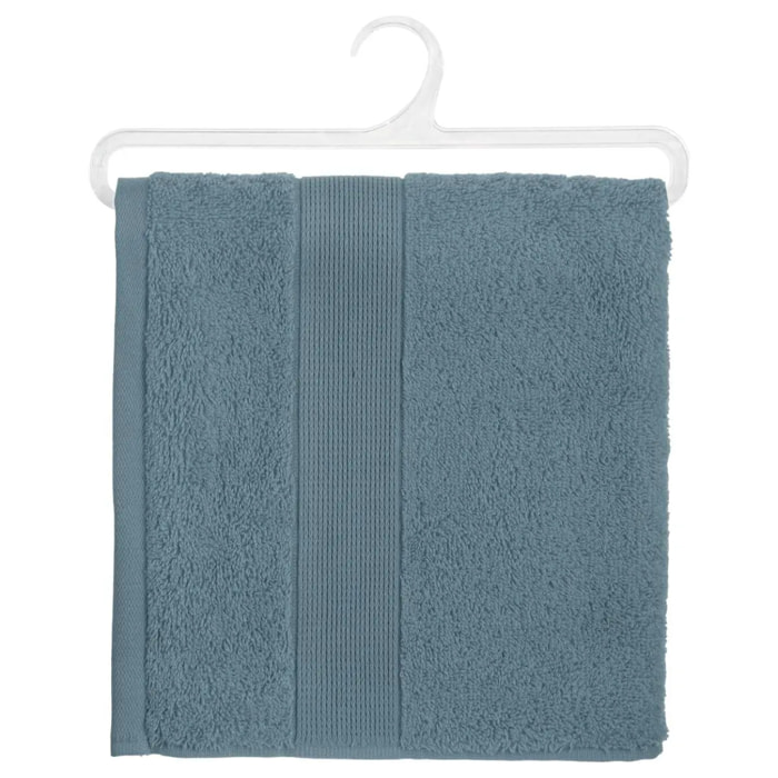 Serviette de toilette "Essentiel" - coton 450 gr/m² - bleu orage 50x90 cm