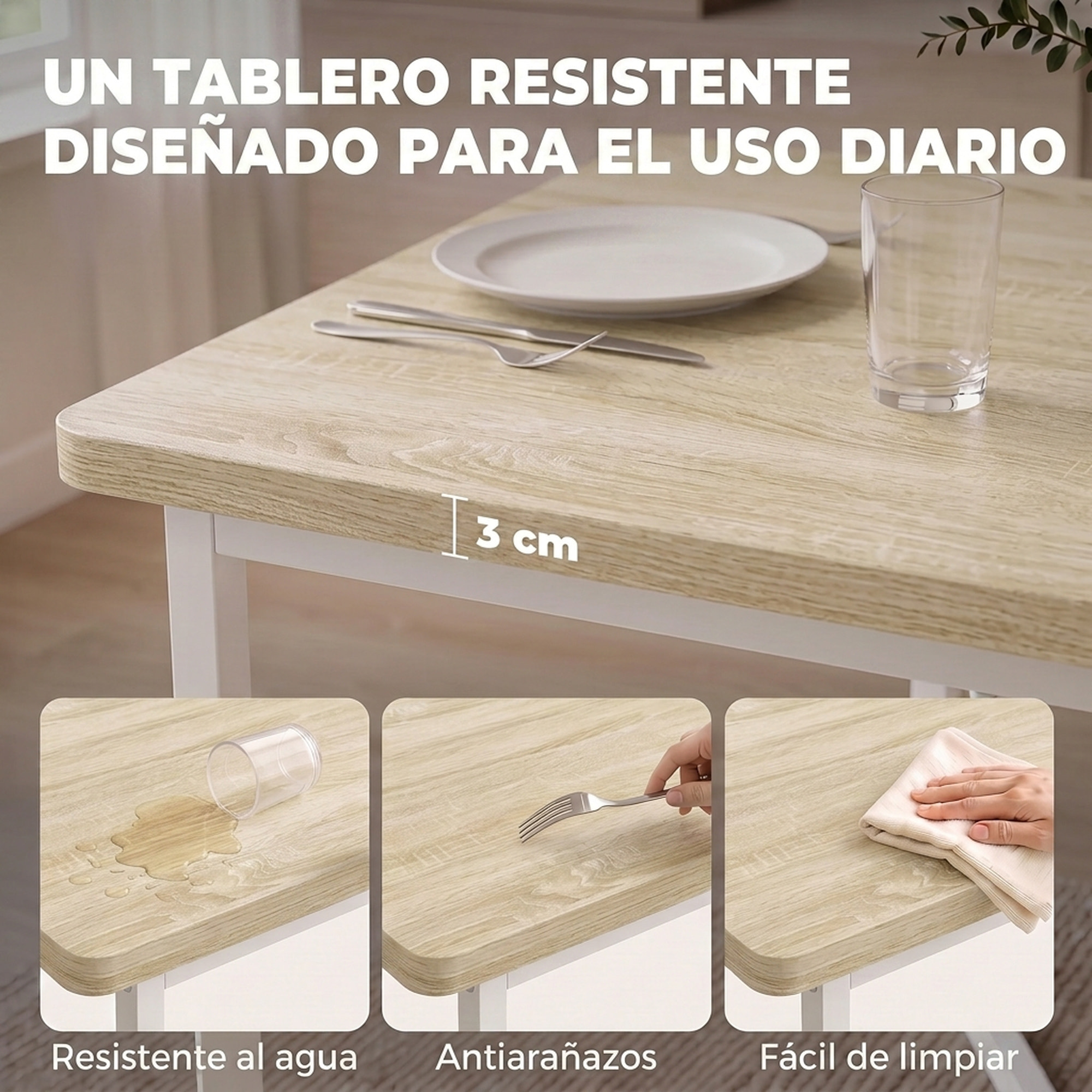 Conjunto de Mesa y 6 Sillas de Comedor de 7 Piezas, Mesa de Cocina Extensible 120-160 cm con 6 Sillas, Ahorro de Espacio, para 4-6 Personas, Marco Metálico, Efecto Roble