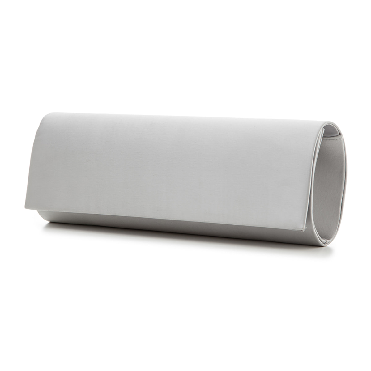 Clutch argento in raso
