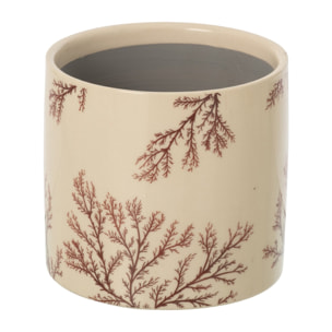 J-Line cache-pot Branch - céramique - écru/marron - medium