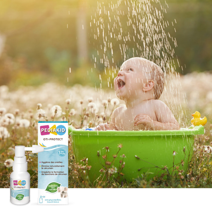 PEDIAKID - Oti-Protect - Spray Auriculaire - Hygiène de l'Oreille - Dès 3 Mois - Aide à Éliminer l'Excès de Cérumen - Prévient la Formation de Bouchons - Dispositif Médical - Lot de 3 Sprays