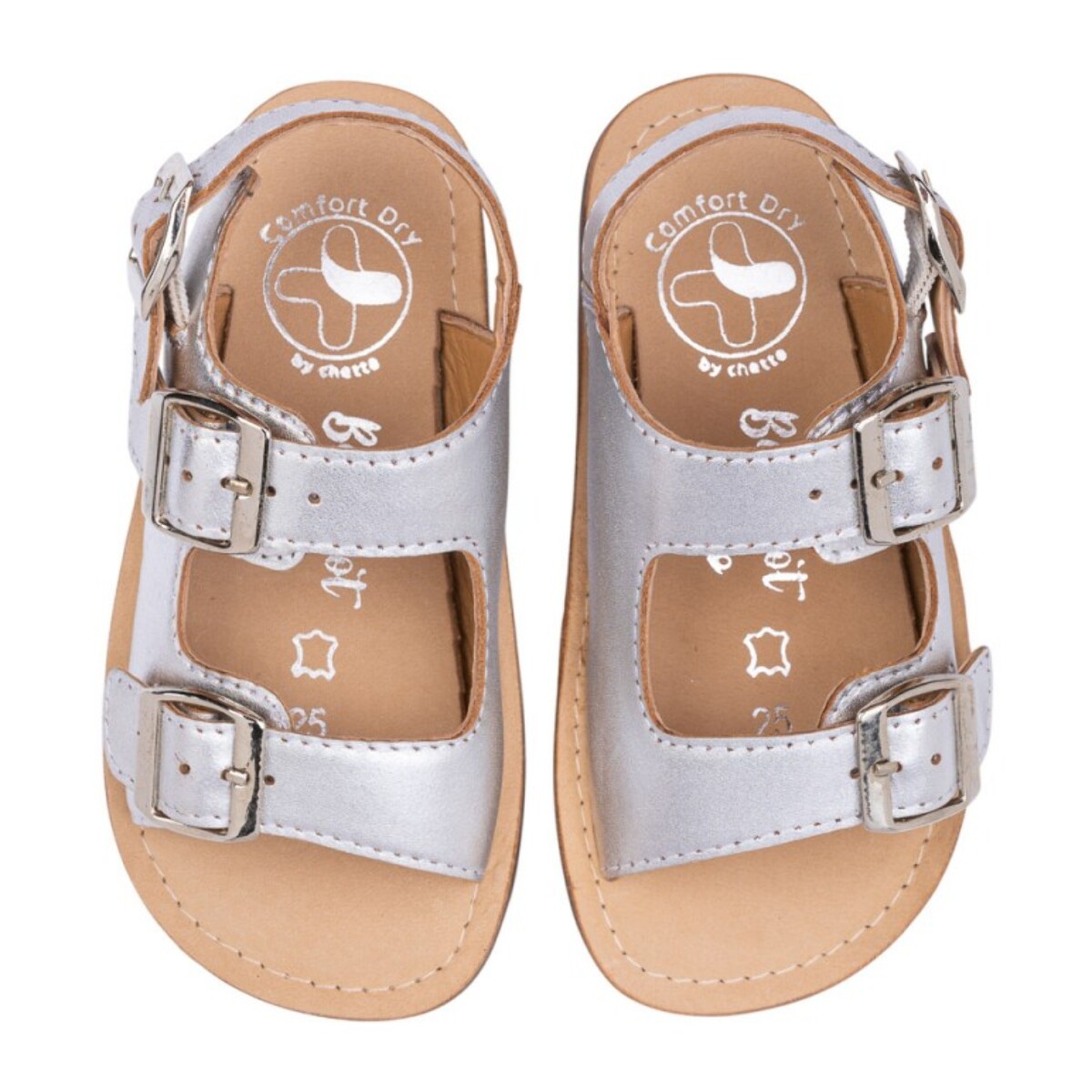 SANDALIA BAREFOOT PIEL CHETTO TIPO BIO PLATA