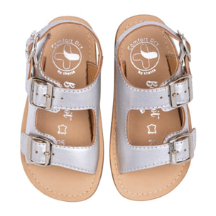 SANDALIA BAREFOOT PIEL CHETTO TIPO BIO PLATA
