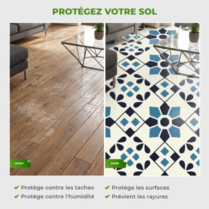 Sticker Sol avec laminat de Protection en Plastique Anti-dérapant | Stickers adhésif Sol - CARREAUX DE CIMENT SOL KARINA - 1 sticker