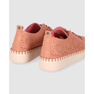 Zapatos de Tejido - Naranja - Tacón: Bajo