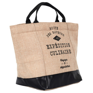 Lunch Bag Fraicheur Effet Jute 35x18x26