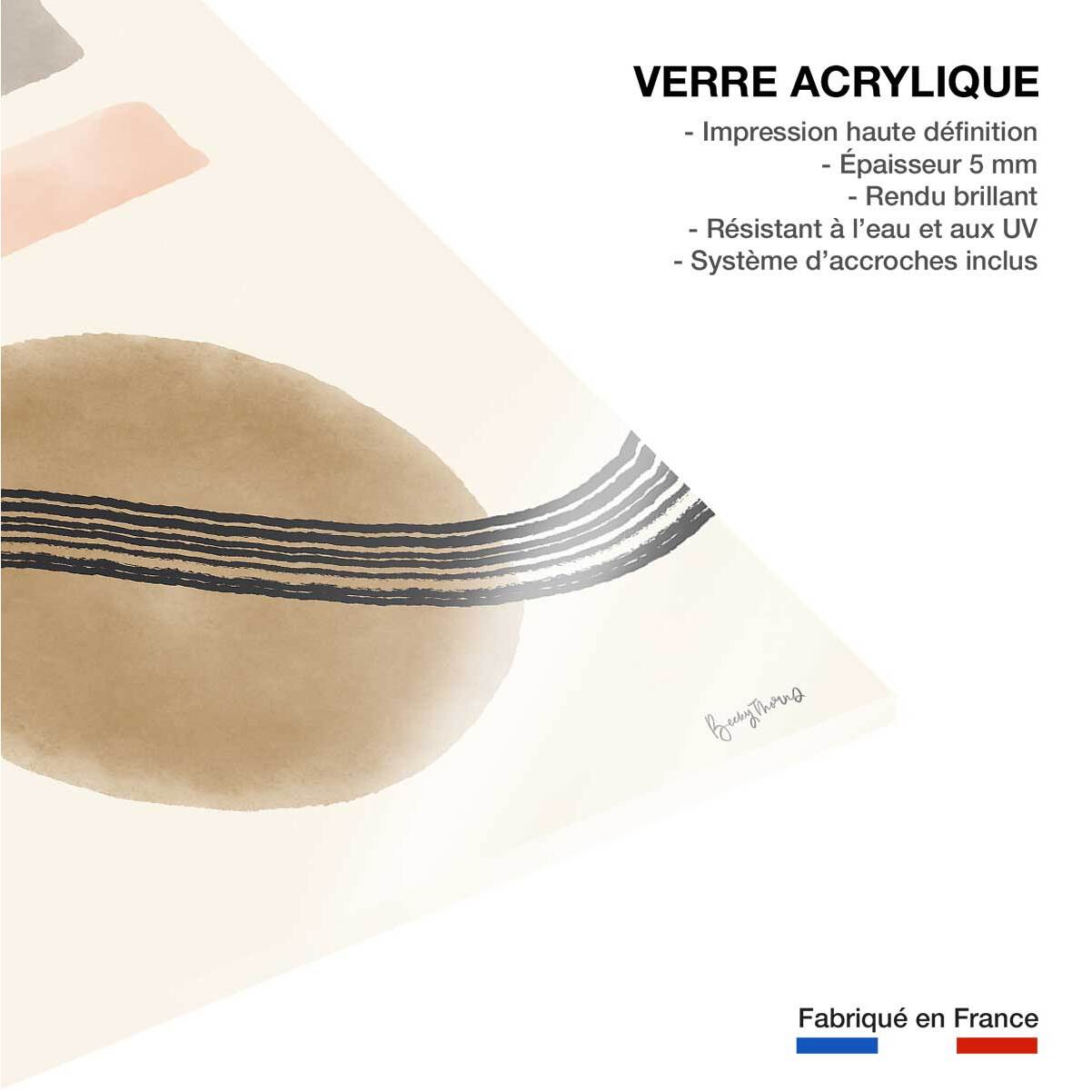 Tableau Abstrait des années 50 Tableau plexiglas