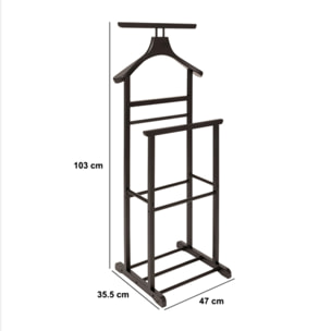 Valet "Dandy" en bois noir H103cm