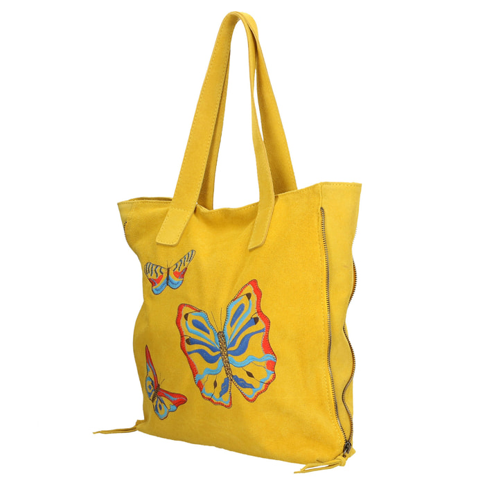 Borsa a spalla  da donna In Vera pelle Made in Italy 35x30x7 cm