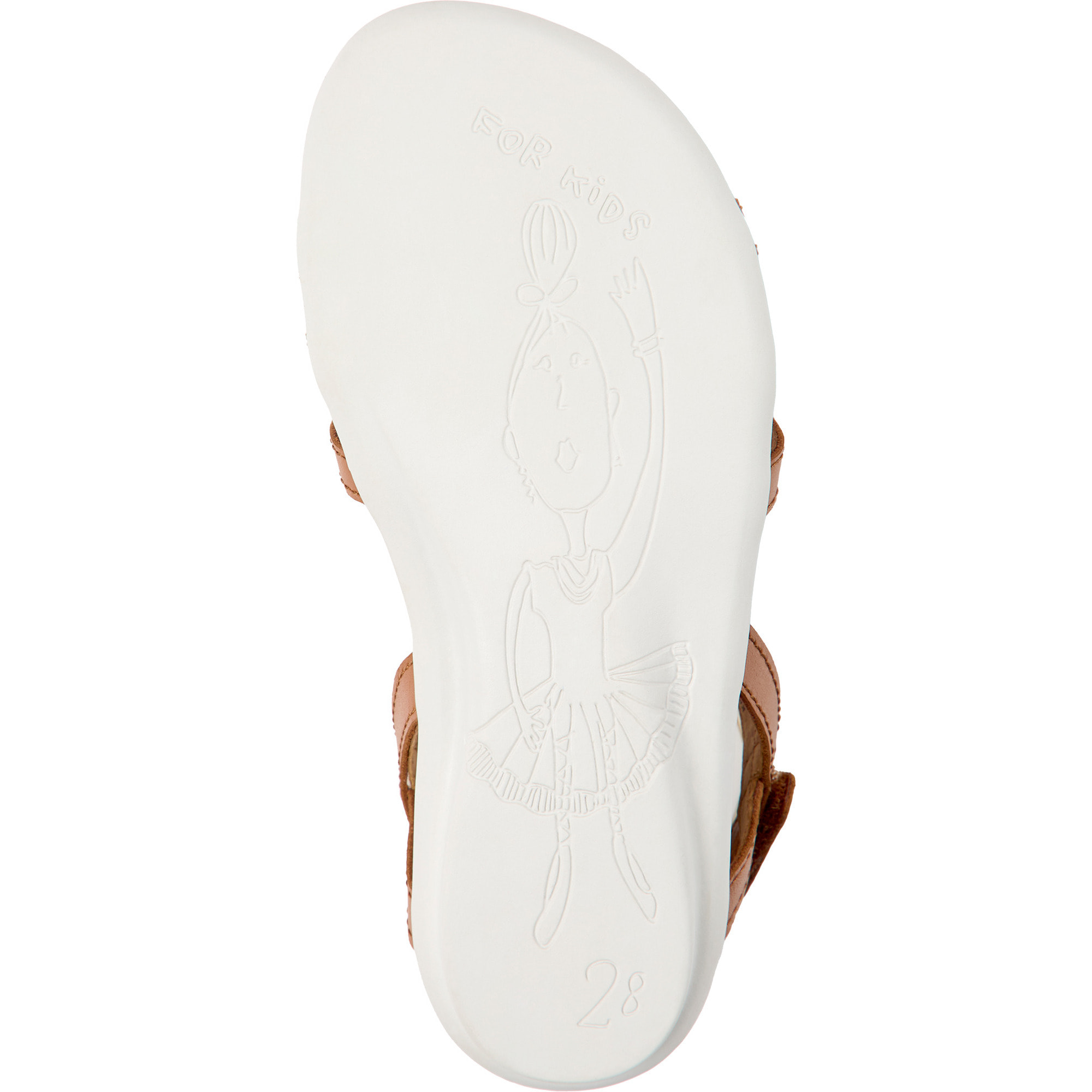 Sandalias - CAMPER Right - Marron - Cuero liso