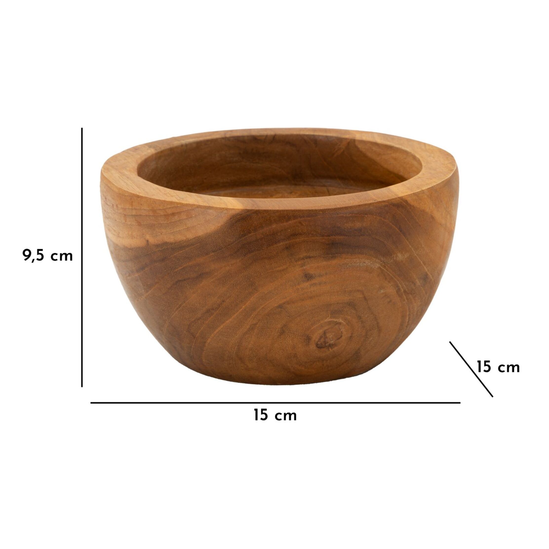 S/TASCHE ERUSI SIMPLE IN TEAK RIC.CM Ø15X9,5 (PEZZI UNICI-NON RIP.IN SERIE)